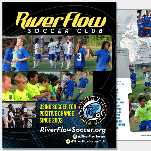 Youth soccer club promotional cover.